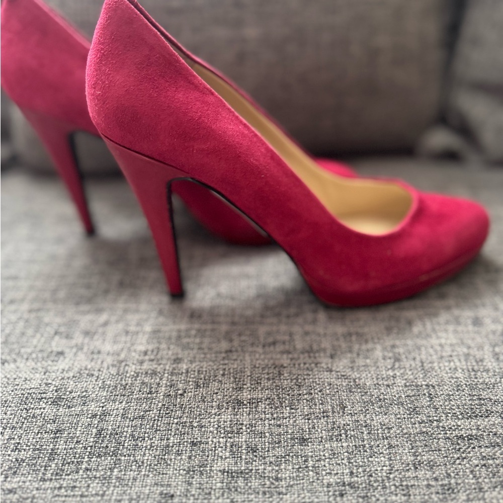 Nine West Bold Red Suede Heels